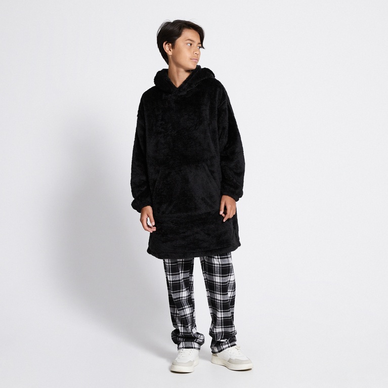 Pile hoodie "Furudal" Black
